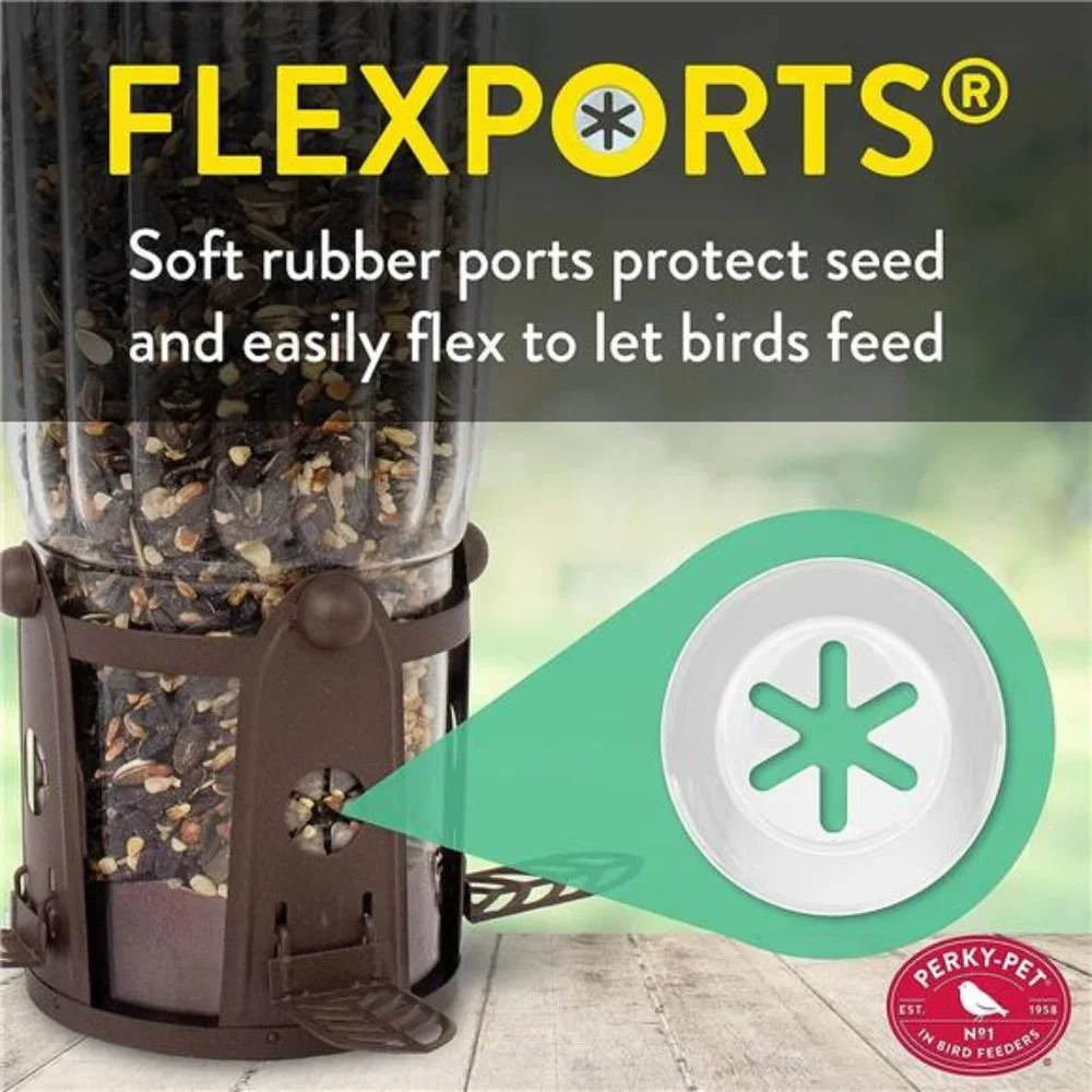 Squirrel-Be-Gone Max Large Wild Bird Feeder with Flexports,Squirrel Proof Feeder
